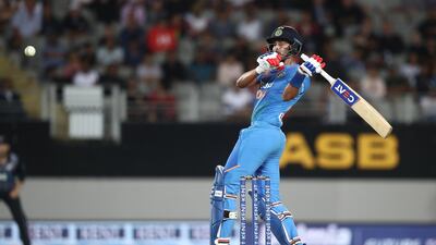 Shreyas Iyer batting for India. Getty