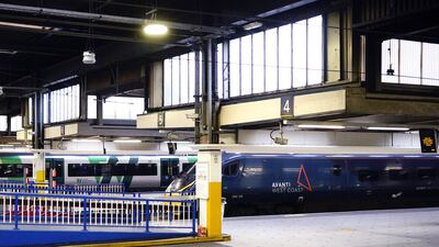 Empty platforms in Euston station, London. PA