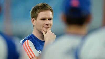 England captain Eoin Morgan during a nets session. Gareth Copley / Getty Images