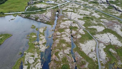 The main Silfra fissure is around 300 metres in length. Photo: Jeremie Richard / AFP