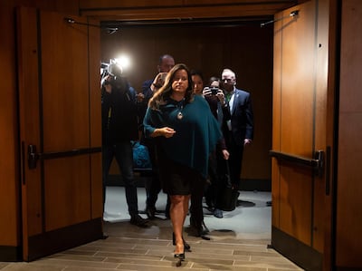 Jody Wilson-Raybould leaves after testifying before the justice committee. AP