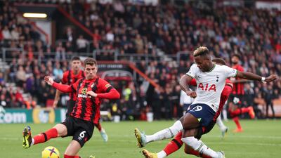 Ryan Sessegnon scores Tottenham's first. Getty