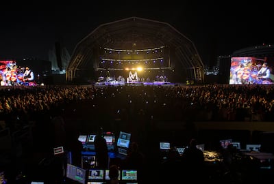 The concert was held on a stage purpose-built for the Saadiyat Nights series. Ruel Pableo for The National