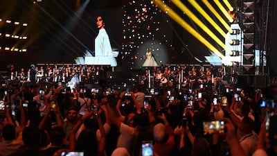 Thousands attend the concert in Damascus