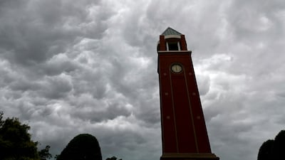 Storm clouds pass over Union County, North Carolina. The Charlotte Observer / AP