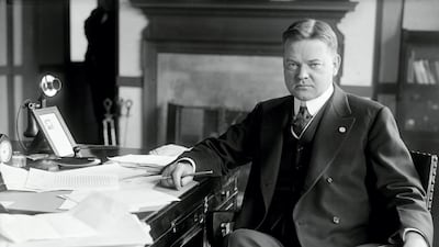 Herbert Hoover became US president in 1929, seven months before a stock market crash plunged the country into the Great Depression. Everett / Shutterstock