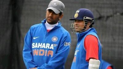 After India won the World Cup under captain MS Dhoni, left, many expected Sachin Tendulkar would retire from the format.