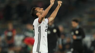 Salem Abdulla of Al Jazira celebrates at the end of the FIFA Club World Cup UAE 2017 match between Al Jazira and Urawa Red Diamonds at Zayed Sports City Stadium on December 9, 2017 in Abu Dhabi, United Arab Emirates. (Photo by Matthew Ashton - AMA/Getty Images)