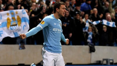 Edin Dzeko (January 2011). Getty Images