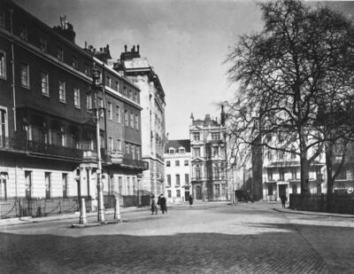 Berkeley Square in Mayfair, pictured on a quiet spring morning in 1924. Getty Images