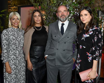 Richard Price of M&S at the company's fashion launch with (L-R) Holly Willoughby, Amber Le Bon and Lilah Parsons. Getty / M&S