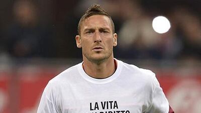 Francesco Totti coud be the one to stop Sampdoria. Alberto Lingria / AFP