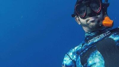 Sheikh Hamdan bin Mohammed, Crown Prince of Dubai, enjoyed a close encounter with some giant sharks. Courtesy Sheikh Hamdan's Instagram