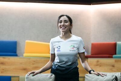 Hana Al Nabulsi, UAE Age Group World Championship athlete, ahead of the Abu Dhabi World Triathlon Finals. Khushnum Bhandari / The National