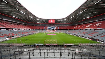 The empty Allianz Arena is seen prior to the match between Bayern Munich and Eintracht Frankfurt. PA
