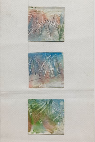Scene 3, 1993; scratch and watercolour on paper. Photo: Mohammed Kazem