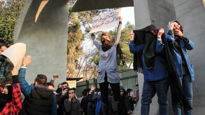 Calls by protesters in Iran for a general strike went unheeded because the government has shut down the internet. EPA/STR