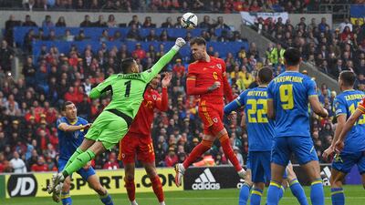 UKRAINE RATINGS: Georgiy Bushchan - 6, Didn’t always look comfortable – especially after picking up an injury – but he had no chance of stopping the free-kick following the deflection off Yarmolenko. Made a good save to deny Bale. AFP