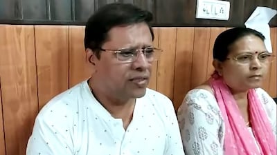 Sanjeev Prasad Sinha, 62, and his wife, Sadhana Prasad Sinha, say they exhausted their life savings to raise their only son. Photo: Arvind Kumar Srivastava