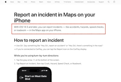 ICEBlock's developer says that Apple's Maps app allows for similar reporting on law enforcement activity.