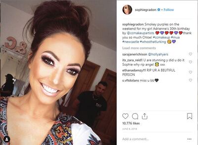 'Love Island' season two star Sophie Gradon died in June 2018, aged 32. Instagram / sophiegradon