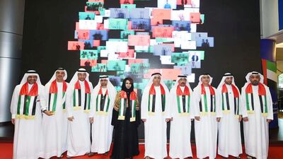 The RTA collects selfies to form the UAE flag in celebration of Flag Day. Courtesy RTA