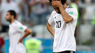 Mohamed Salah scored the opening goal for Egypt against Saudi Arabia in the 2-1 defeat. Darren Staples / Reuters