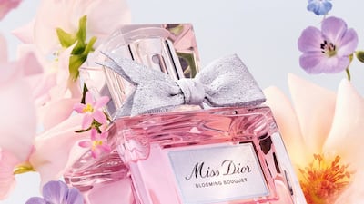 A crisp, delicate eau de toilette, Miss Dior Blooming Bouquet pairs Damascus rose and peony with soft white musk and sparkling bergamot. Photo: Dior