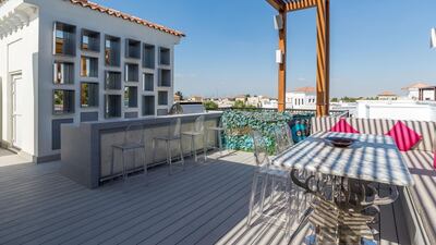 Inside and outside, everything is catered for: this is the rooftop area. Courtesy LuxuryProperty.com