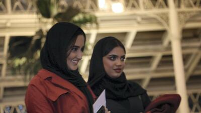 Ms Alhmoudi (left) is experiencing her second Ramadan in the UK. Courtesy Mashaael Alhmoudi