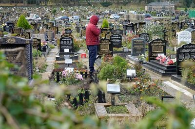 Scholemoor Cemetery in Bradford struggled to cope with the increase in burials during the pandemic. Getty