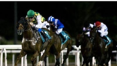 Shadiyda, left, the 2007 UAE Arabian Derby winner, has not won in the President's Cup in his last three attempts.