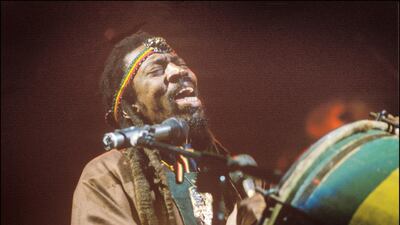 Bunny Wailer performing at The Academy in London in 1990. Getty Images