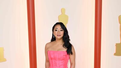 Stephanie Hsu wears Valentino. AFP