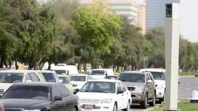 One of the new traffic cameras at the junction of 15th Street and Muroor Road. Sammy Dallal / The National