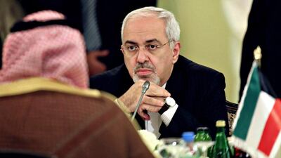 The Iranian foreign minister Mohammad Javad Zarif speaks during a meeting between Kuwait and Iran at the foreign ministry in Kuwait City on December 1, 2013. Yasser Al Zayyat / AFP