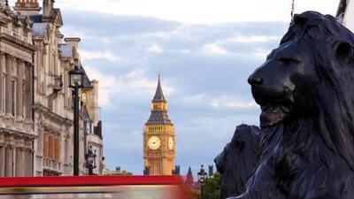 The clock tower of Westminster Palace, seen from Trafalgar Square. Justin Guariglia / Eightfish