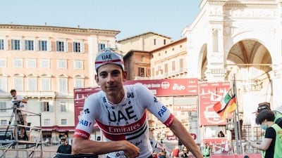 Davide Formolo has been at home in Monaco during cycling's shutdown and has been training with teammates, and neighbours, Tadej Pogacar and Valerio Conti. Courtesy UAE Team Emirates