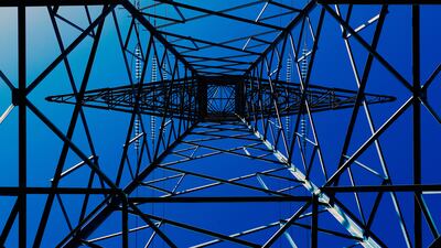 An electricity pylon in Madrid, Spain. European power tariffs rose further last week. EPA