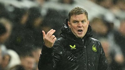 Eddie Howe's Newcastle United take on Manchester United in the League Cup on Wednesday in a repeat of last season's final. AFP