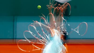 Austria's Dominic Thiem serves against John Millman of Australia during their first-round match at the Serbia Open tennis tournament in Belgrade. Millman prevailed 6-3, 3-6, 6-4. EPA