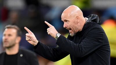 Manchester United manager Erik Ten Hag in Manchester. EPA