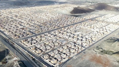 Mohamed bin Zayed City in Fujairah spans 2.2 square km and will be home to 7,000 Emiratis. Saeed Khawaja for the Ministry of Presidential Affairs