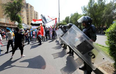 Major anti-government protests erupted in Iraq in 2019. EPA