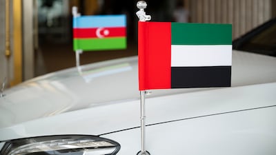 The UAE and Azerbaijan flags