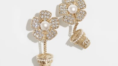 These clip-on Chanel blooms made with glass pearls come in their own designer pots; Dh5,220 at Chanel