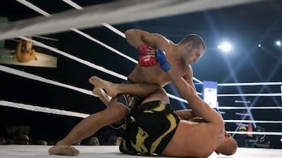 The fight between Simone Tessari, left, and Benjamin Brinsa went the distance. Mike Young / The National