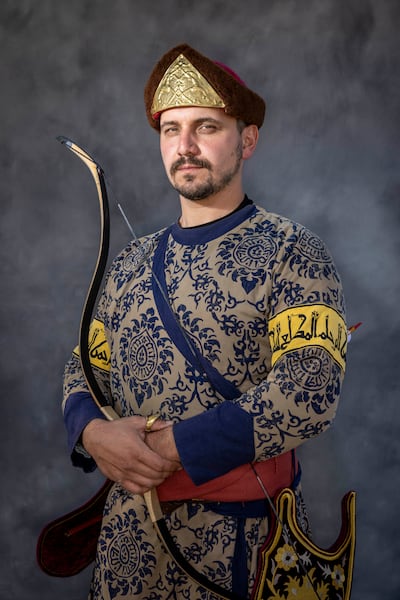 Alperen Alkan, an instructor from Mamluk Archery Academy in Turkey. Antonie Robertson / The National