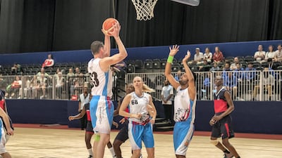 A basketball match between Nigeria and Luxembourg.
