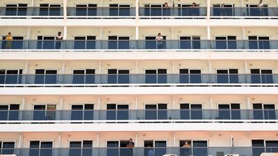 AIDA Prima, the flagship of AIDA Cruises, docks at Port Rashid in Dubai. AFP